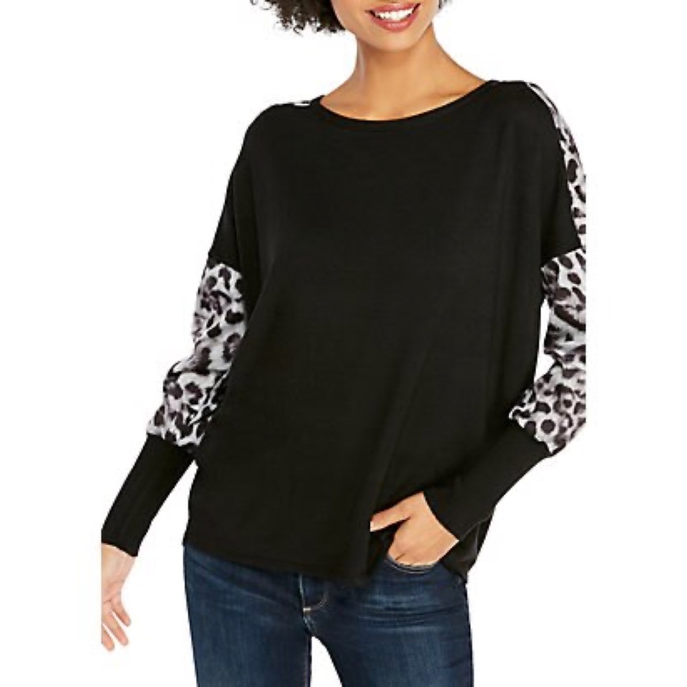 The Limited mixed material sweater size M